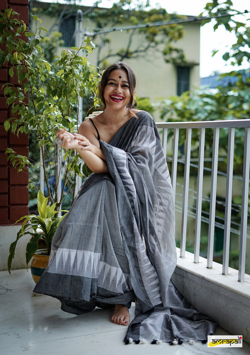 Handloom Cotton with Temple Border – Amrapali Boutique