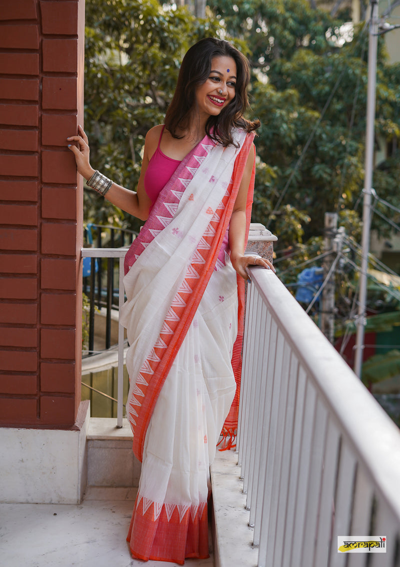 Handloom Cotton with woven buti – Amrapali Boutique